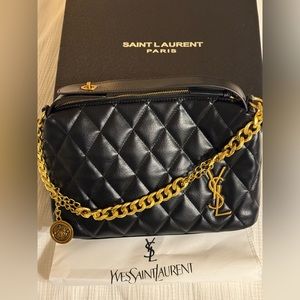 YY - Y S L You’re So Lovely Black Medium Size Purse. New. Designer inspired.